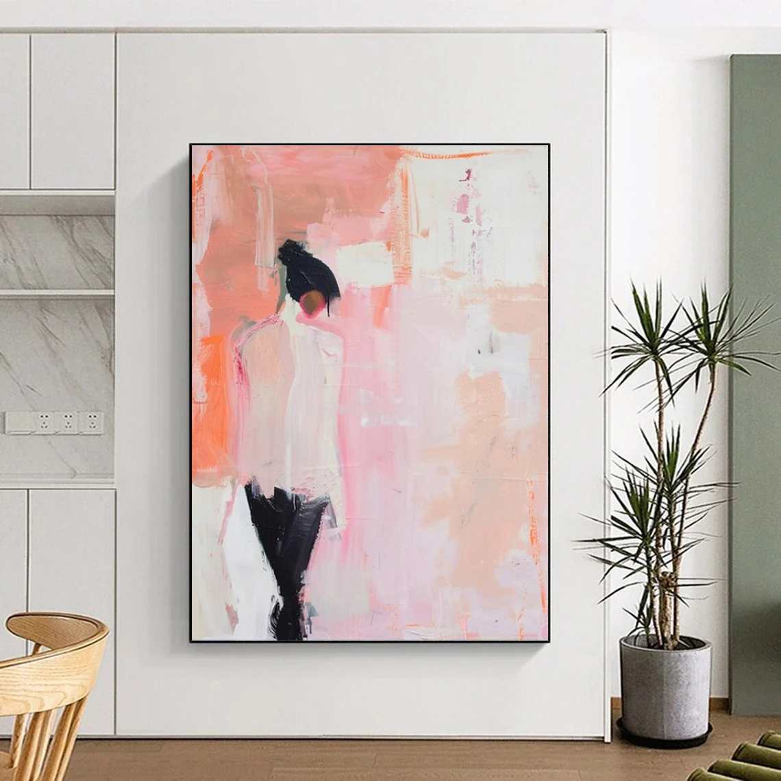 White Figure Minimal nordic minimalist wall art for apartment